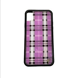 Wildflower Purple Plaid iPhone XR Case